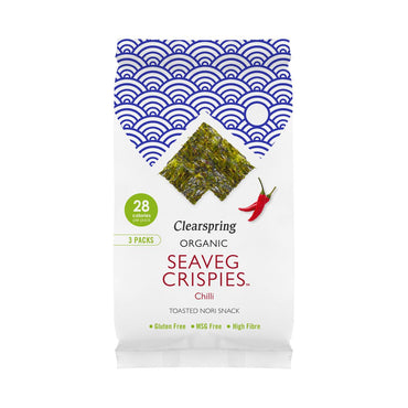 Organic Seaveg Crispies Multipack Chilli 15g (encomende em unidades individuais ou 8 para troca externa)