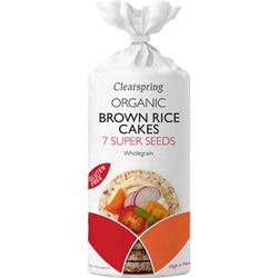 Organic Brown Rice Cakes - 7 Super Seeds (order in multiples of 3 or 6 for trade outer)