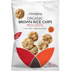 Chips de Riz Brun Bio - Lentilles Rouges (commander par multiple de 4 ou 8 pour le commerce extérieur)