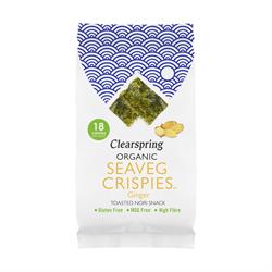 Organic Seaveg Crispies Ginger 4g (order in multiples of 4 or 16 for trade outer)