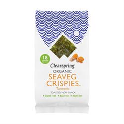 Organic Seaveg Crispies Turmeric 4g (order in multiples of 4 or 16 for trade outer)