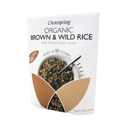 Org Brown & Wild Rice w. Tamari Soia 250g (comanda in single sau 5 pentru comert exterior)
