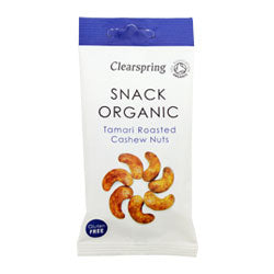 Snack organic - Tamari roasted cashew nuts (order in singles or 15 for trade outer)