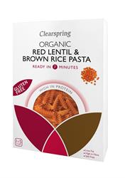 Pâtes de Lentilles Rouges & Riz Brun Bio Sans Gluten 250g (commander en simple ou 8 pour le commerce extérieur)