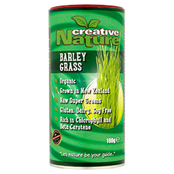 Organiczny proszek z trawy jęczmiennej nowozelandzkiej 100 g (zamawianie pojedynczych sztuk lub 12 sztuk w przypadku wymiany zewnętrznej)