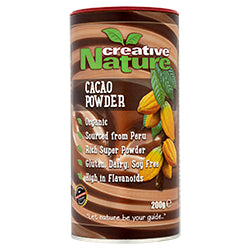 Cacao crudo peruano orgánico en polvo 200 g (pedir por separado o 12 para el comercio exterior)