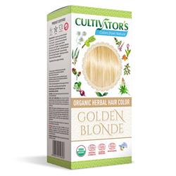 75 % de réduction sur la coloration capillaire biologique à base de plantes - Blond doré 100 g (commander en simple ou 20 pour le commerce extérieur)