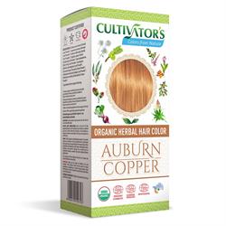 75 % de réduction sur la coloration capillaire à base de plantes biologiques - Auburn/Cuivre 100 g (commander en simple ou 20 pour le commerce extérieur)
