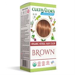 Coloration Cheveux Bio à Base de Plantes - Marron 100g (commander en simple ou 20 pour le commerce extérieur)