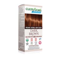 Organic Herbal Hair Colour - Dark Brown 100g (order in singles or 20 for trade outer)