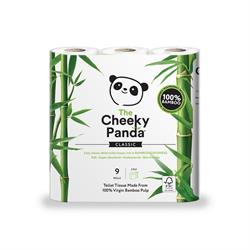 paquete de 9 papel higiénico 100% bambú (pedir por separado o 5 para el comercio exterior)