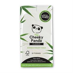 1 pack of 100% bamboo pocket tissue; 10 tissues per pack (order 8 for retail outer)