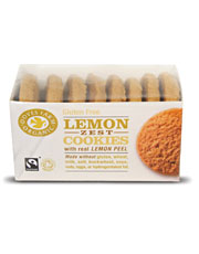 Biscuits au zeste de citron FT sans gluten, bio 150g (commander en simple ou 12 pour le commerce extérieur)