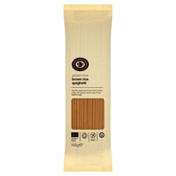 Glutenfri, ekologisk brunris spaghetti 500 g (beställ i singel eller 12 för handel yttersida)