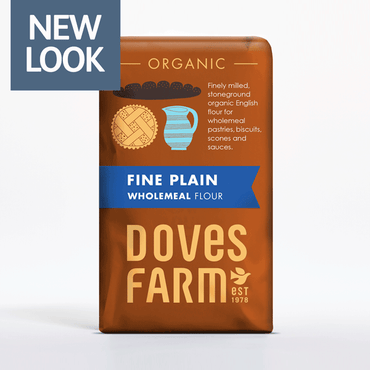 Doves Farm Organic Stoneground Fine Plain English Wholemeal Flour 1kg