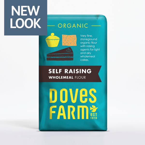 Doves farm ekologisk stenmald självhäftande fullkornsmjöl 1 kg