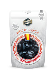 Dumet Hojiblanca svarta spanska oliver 150g (beställ i singel eller 10 för handel yttre)