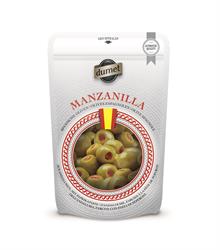 Olives Manzanilla Dumet à la Pâte de Piment 200g (commander en simple ou 10 pour le commerce extérieur)