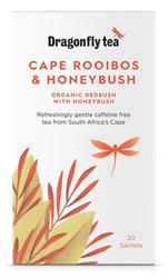 25 % de réduction sur les Rooibos et Honeybush biologiques du Cap Dragonfly (commandez en simple ou 4 pour l'extérieur au détail)