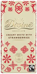 स्ट्रॉबेरी के साथ सफेद चॉकलेट 100 ग्राम (एकल में ऑर्डर करें या बाहरी व्यापार के लिए 15)