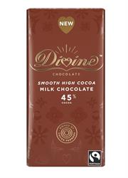Barra de chocolate con leche con alto contenido de cacao y 45% de comercio justo, 45 g (pedir por unidades o 15 para el comercio exterior)