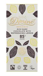 Organic Fairtrade ECO Dark 85% Lemon Chocolate (order in multiples of 2 or 10 for retail outer)