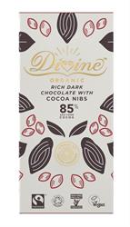 Dunkle Bio-Kakao-Nibs mit 85 % Kakaoanteil, 80 g (in Vielfachen von 2 oder 10 Stück für den Einzelhandel bestellen)