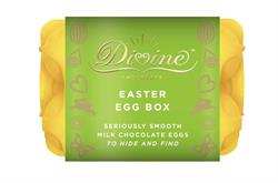 Caja de huevos de Pascua con chocolate con leche Divine Fairtrade