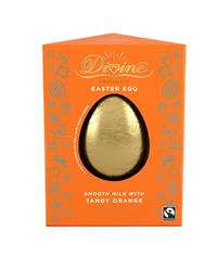Göttliches Ei aus Fairtrade-Orangenmilchschokolade