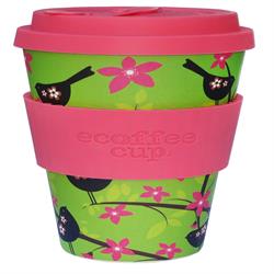 Widdlebirdy met roze siliconen koffiekopje 400 ml (bestel per stuk of 36 voor ruilverpakking)