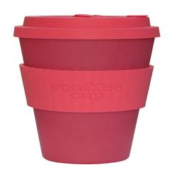 Herbruikbare koffiekop van biologische bamboevezel roze 400 ml (bestel per stuk of 36 voor inruil)