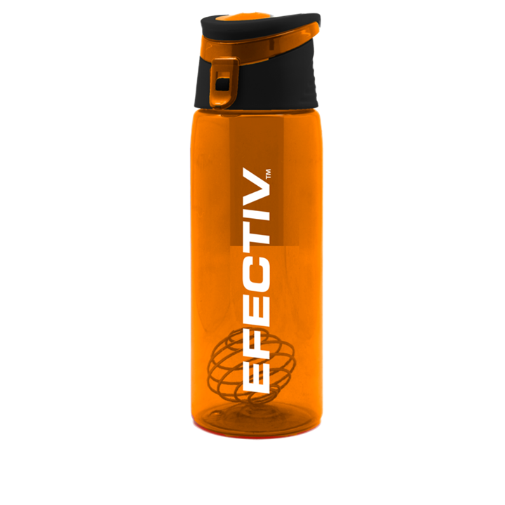 Effektiv ernæring hybrid sportsflaske 750ml, orange og sort