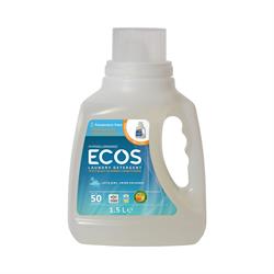 ECOS Laundry Liquid Fragrance Free 50 vask (bestill i single eller 8 for bytte ytre)