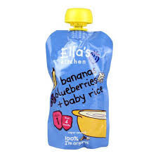 Steg 1 Banan & Blueberry Baby Rice 120g (beställ i singel eller 7 för handel yttersida)