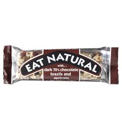 Dark 70% Chocolate, Brazils & Apricots bar 45g (Qt (order in singles or 12 for retail outer)