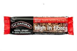 Alto contenido de fibra: barra de manzana, jengibre y chocolate amargo, 45 g (pida 12 para el exterior minorista)