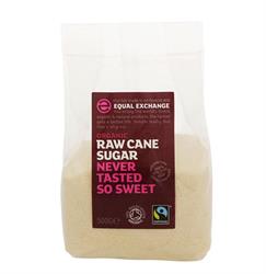 Raw Cane Sugar Org og FT 500g (bestil i singler eller 10 for bytte ydre)