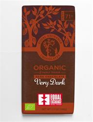 Organic Very Dark Chocolate 71% 100g (order 12 for retail outer)