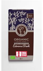 Organic Extreme Dark Chocolate (88%) (order 14 for retail outer)