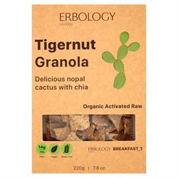 20% RABAT Økologisk Tigernut Granola med Nopal Cactus 220g (bestil i multipla af 4 eller 12 for detail ydre)