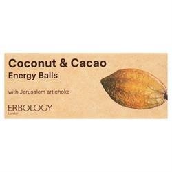 20 % RABATT Bio-Kokosnuss- und Kakao-Energiebällchen 40 g (Bestellung in Vielfachen von 2 oder 24 für den Einzelhandel außerhalb)