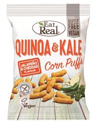 Quinoa & Kale Puffs Jalapeno & Cheddar 113g (bestil i singler eller 12 for detail ydre)