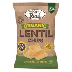 Chips de Lentilles Bio Sel Marin 100g (commander en simple ou 10 pour le commerce extérieur)