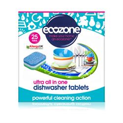Tablete All in one Ultra pentru mașina de spălat vase - 25 de tablete (comandați unică sau 12 pentru comerț exterior)
