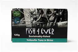سمك تونة أصفر الزعانف في محلول ملحي 120 جرام (طلب فردي أو 10 قطع للتجارة الخارجية)