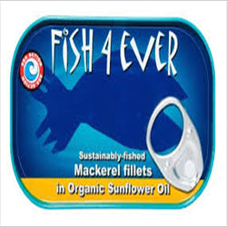 Makreelfilet in Biologische Zonnebloemolie 120g (bestel per stuk of 11 voor handel buiten)