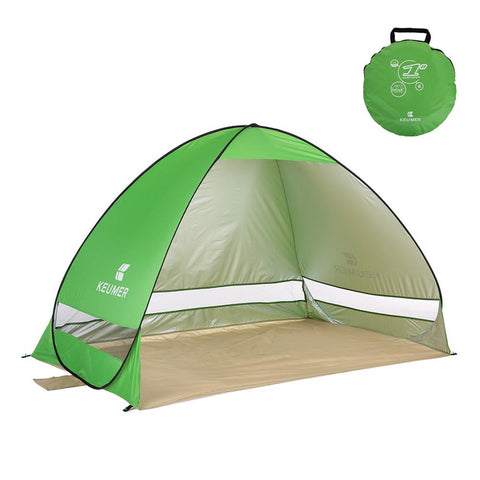 KEUMER tente de plage automatique 2 personnes Camping Protection UV abri extérieur instantané Pop-up été 200*120*130cm