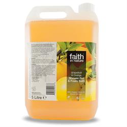 Gel de ducha y baño en espuma de pomelo y naranja, 5 litros (pedir por separado o 2 para el comercio exterior)