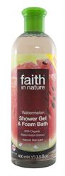 Faith in Nature Gel bain/douche moussant à la pastèque 400 ml