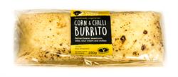 Burrito de Maíz y Chile 250g. Envuelto individualmente. (pedir en unidades individuales o 10 para el comercio exterior)